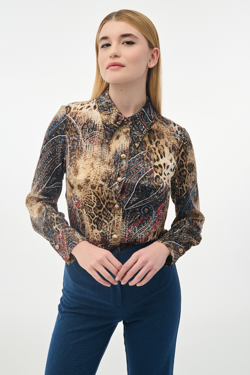 25-627_2_ Πουκάμισο με animal print - Image 1